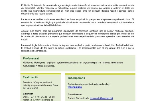 Introducción al Método de Cultivo Biointensivo